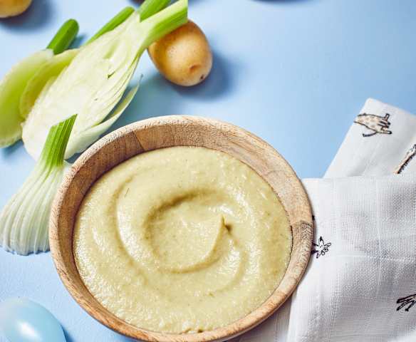 Kartoffel-Fenchel-Brei mit Rindfleisch