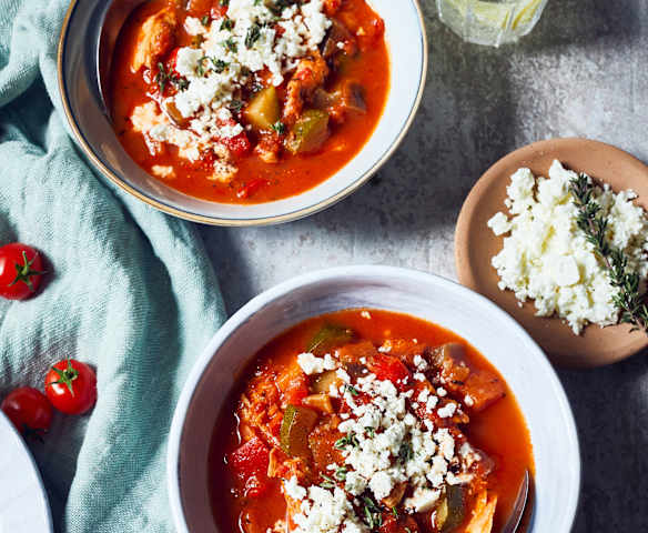 Gemüse-Eintopf mit Feta