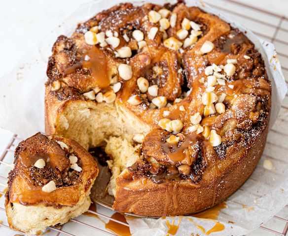 Magnolia Kitchen macadamia and white chocolate brioche scrolls