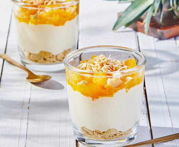 Parfaits Piña colada façon gâteau au fromage