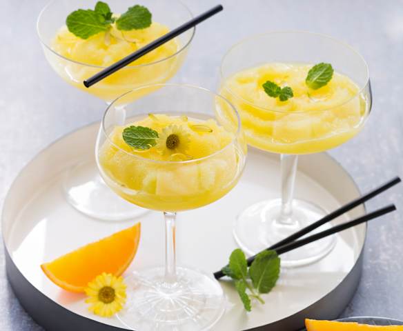 Orangen-Sekt-Slush
