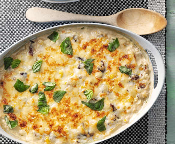 Biltong, Mushroom and Feta Paptert