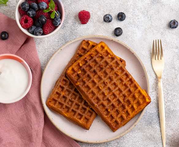 Gofry dyniowe na mące ryżowej