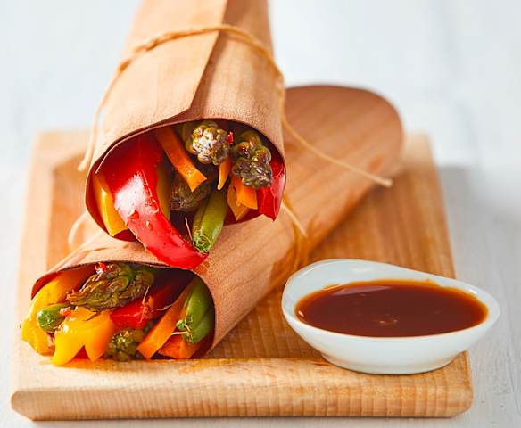Wraps di verdure lemongrass e lime Wraps di verdure lemongrass e lime