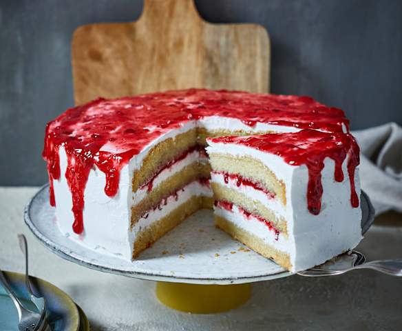 Vegane Vanille-Preiselbeer-Torte