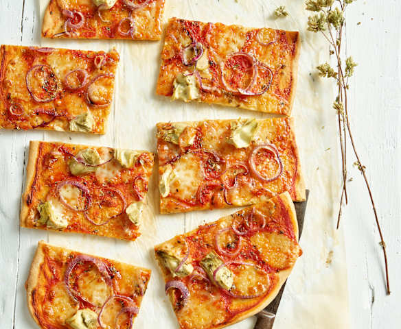 Pizza vegetariana veloce Pizza vegetariana veloce