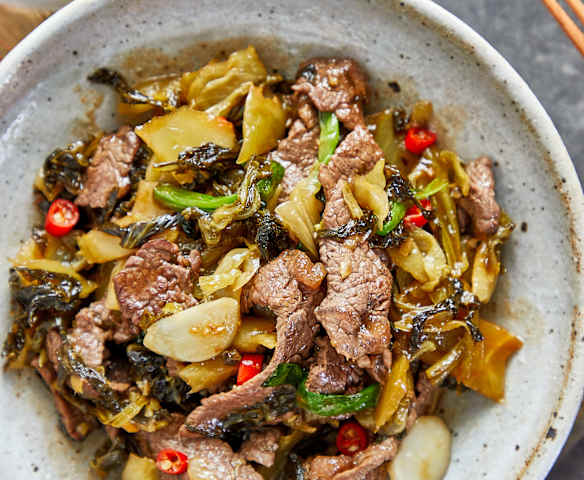 酸菜炒牛肉