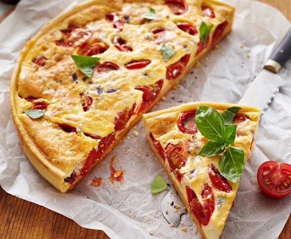 Quiche al mascarpone e pomodori