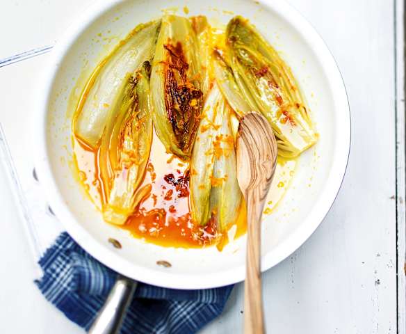 Endives braisées et caramélisées à l'orange