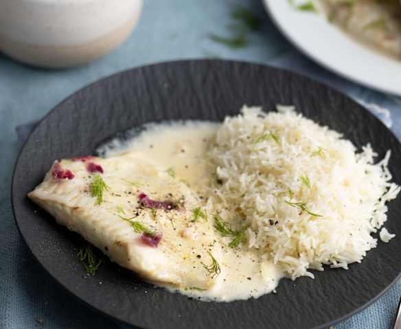 Turbot w szampańskim sosie