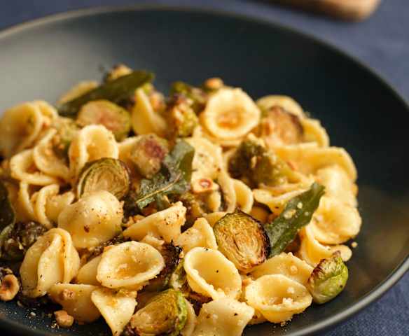 Pasta with Brussels Sprouts, Toasted Hazelnuts and Brown Sage Butter Pasta with Brussels Sprouts, Toasted Hazelnuts and Brown Sage Butter