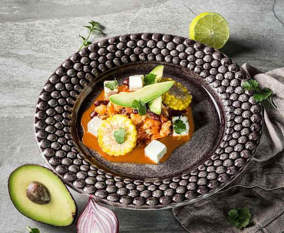 Mexikanischer Hühnertopf mit Maisrädern