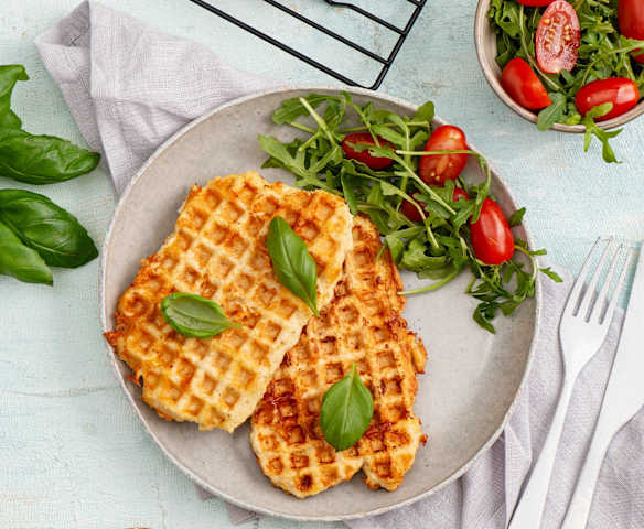 Serowe gofry z kurczaka (low carb)