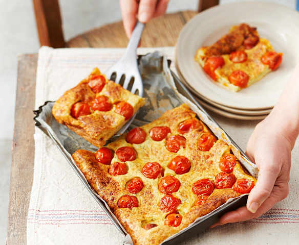 Clafoutis aux tomates cerise et au basilic Clafoutis aux tomates cerise et au basilic