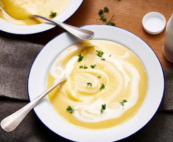 Velouté haricots blancs, carottes et céleri-rave