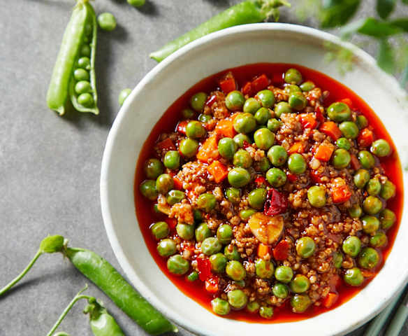 红油豌豆肉末