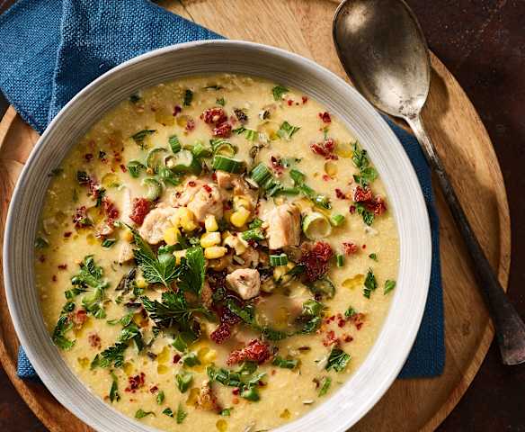 Kukuřičná polévka s kuřecím masem
