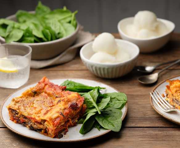 Sun-dried Tomato Pesto Lasagne; Limoncello Sorbet