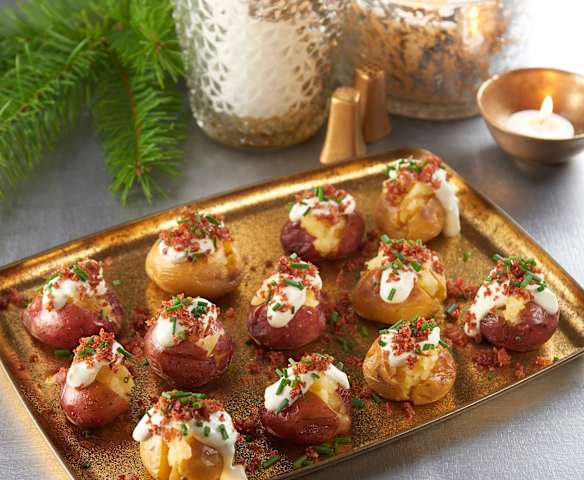 Baby Potatoes with Prosciutto Dust