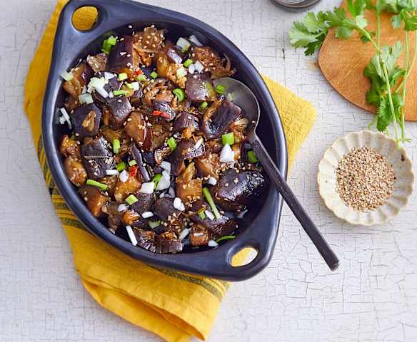 Aubergines sautées au soja et épices thaïes