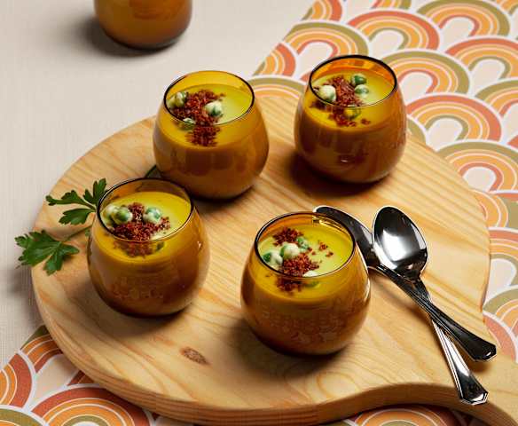 Vichyssoise de guisantes con chispa Vichyssoise de guisantes con chispa