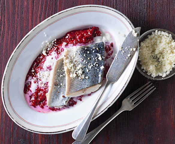 Saibling auf Rote-Rüben-Hirsotto