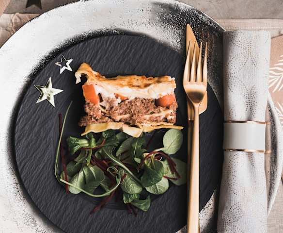 Lasagne aux cuisses de canard confites