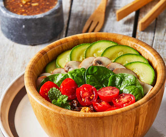 Quinoa bowl con hongos