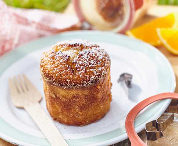 Orangen-Marillen-Kuchen im Glas