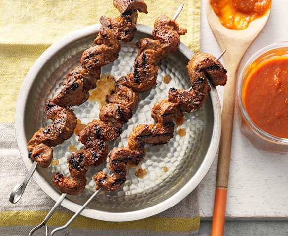 Beef Kebabs with Monkey Gland Sauce