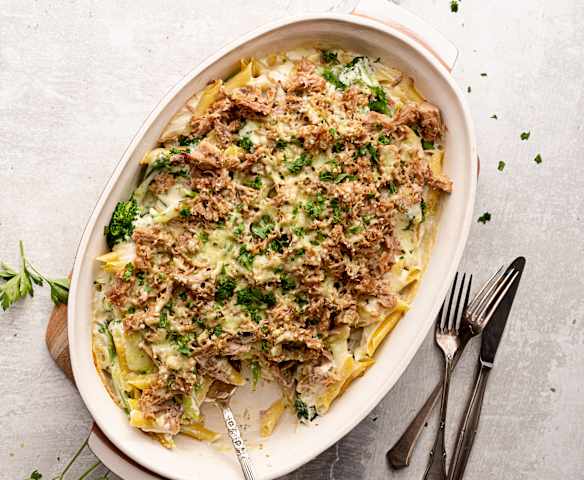 Gratin de pâtes au thon