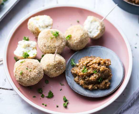 Boulettes de poulet au pesto rouge