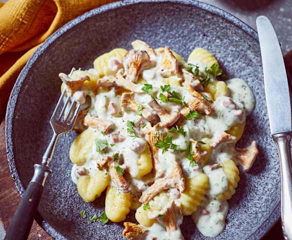 Gnocchi mit Pfifferling-Rahm-Sauce