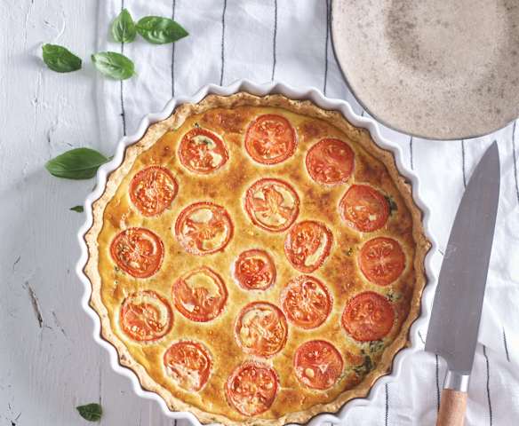 Tomato, Spinach and Ricotta Quiche