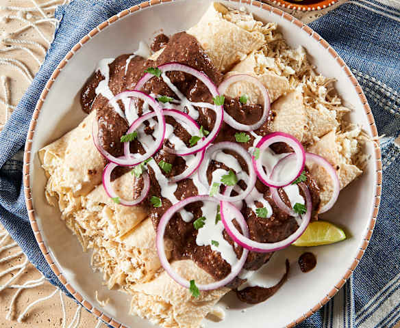 Chicken Enfrijoladas