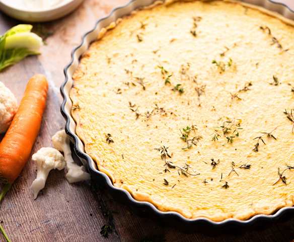 Torta salata con zucca e scarti di verdure