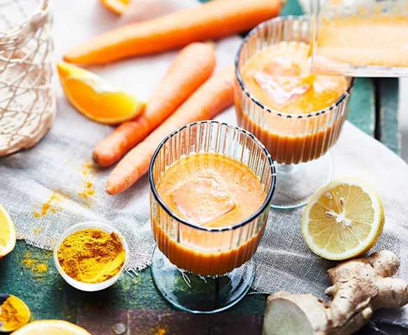 Shot détox carotte, orange, gingembre