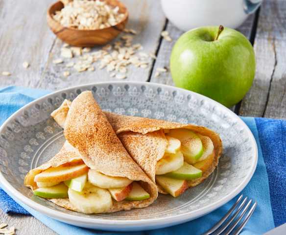 Crepas de avena con frutas