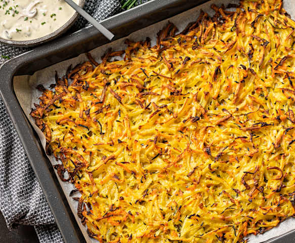 Gemüse vom Blech mit Pilzrahmsauce