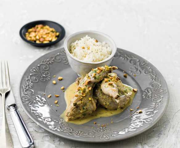 Perdizes com pistácios