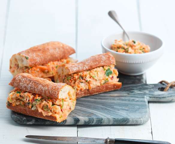 Lachs-Krautsalat Sandwich Füllung