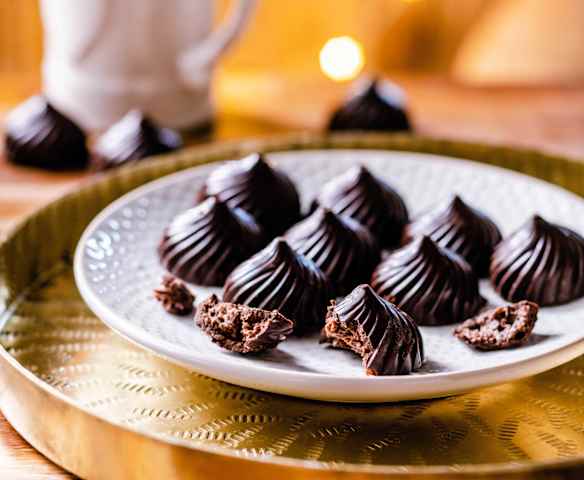 Petits chocolats croustillants de Noël