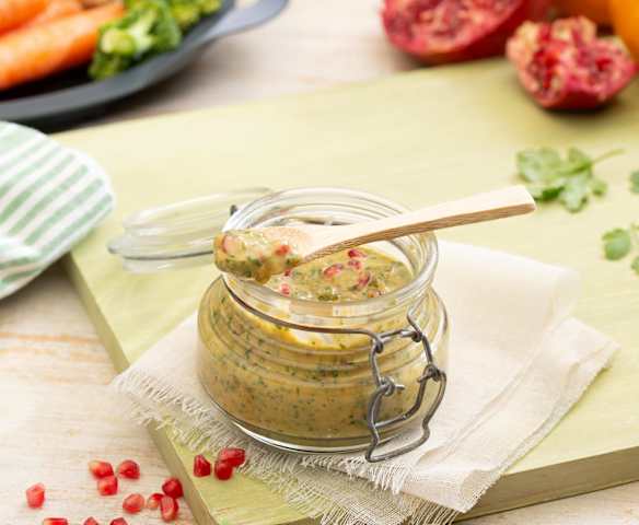 Vinaigrette du Moyen-Orient pour les légumes grillés