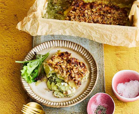 Kartoffel-Spinat-Gratin