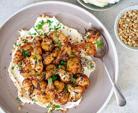 Hummus board with shredded lamb (Diabetes)