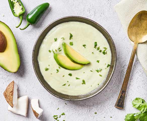 Crema de aguacate y coco