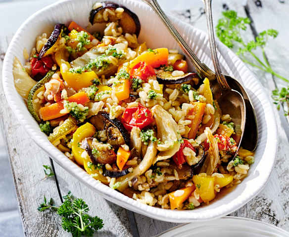 Weizen-Ofengemüse-Salat