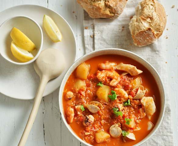 Zuppa di mare con patate Zuppa di mare con patate