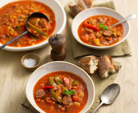 Leczo (smoked sausage ratatouille) Leczo (smoked sausage ratatouille)