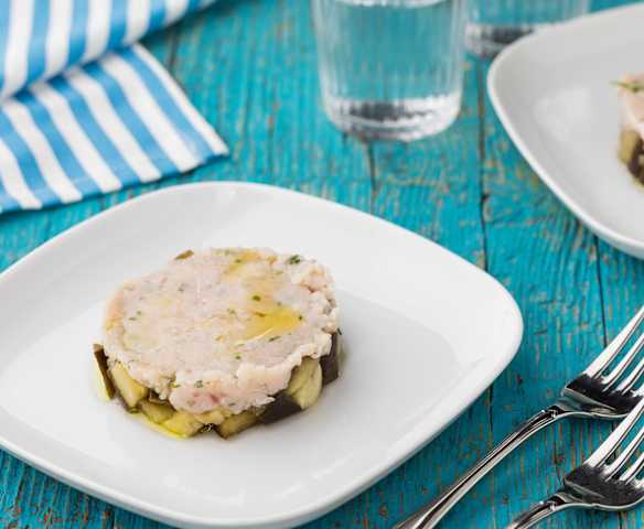 Tartare di pesce spada, melanzane e mentuccia